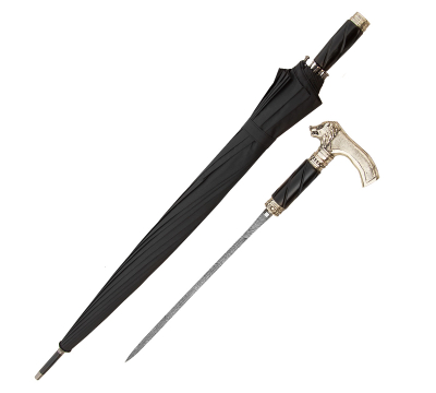 Зонт с клинком из дамасской стали